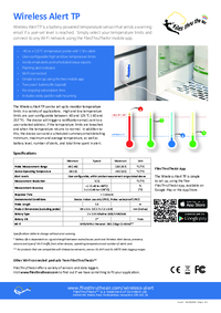 Thumbnail of document Data Sheet - Wireless Alert TP/P